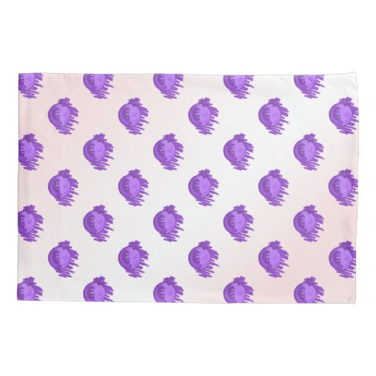 フルーツパターンブルーベリーとクリーム 枕カバー (裏面)