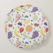 フルーツパターン装飾用クッション ラウンドクッション (裏面)