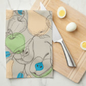 フルーツパターン キッチンタオル (四つ折り)