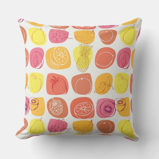 フルーツパターン クッション (正面)