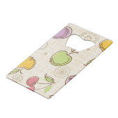 フルーツパターン クレジットカード栓抜き (正面アングル)