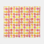 フルーツパターン フリースブランケット (正面(横))