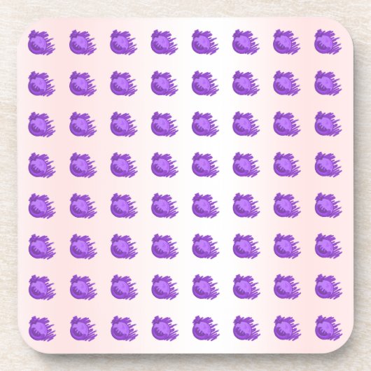 フルーツパターン ブルーベリーとクリーム コースター (正面)