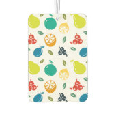 フルーツパターン，プラム，オレンジ，レモン，梨，リンゴ カーエアーフレッシュナー (裏面)