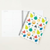 フルーツパターン，プラム，オレンジ，レモン，梨，リンゴ プランナー手帳 (ディスプレー)