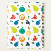 フルーツパターン，プラム，オレンジ，レモン，梨，リンゴ プランナー手帳 (裏面)