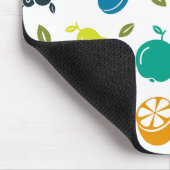 フルーツパターン,プラム,オレンジ,レモン,梨,リンゴ マウスパッド (コーナー)