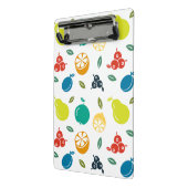 フルーツパターン，プラム，オレンジ，レモン，梨，リンゴ ミニクリップボード (アングル2)