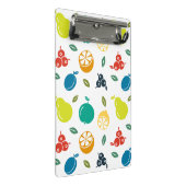 フルーツパターン，プラム，オレンジ，レモン，梨，リンゴ ミニクリップボード (アングル)