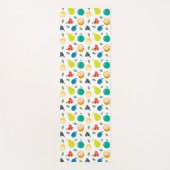 フルーツパターン，プラム，オレンジ，レモン，梨，リンゴ ヨガマット (正面)