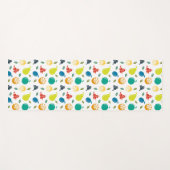 フルーツパターン，プラム，オレンジ，レモン，梨，リンゴ ヨガマット (正面(横))