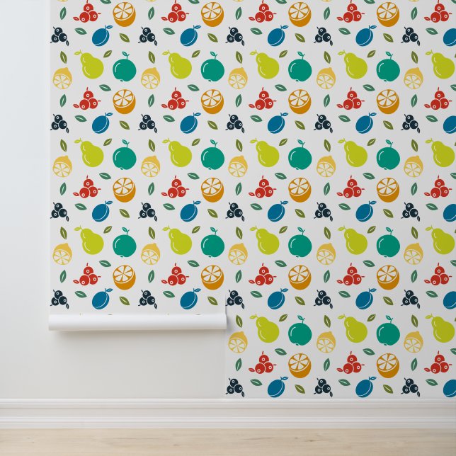 フルーツパターン，プラム，オレンジ，レモン，梨，リンゴ 壁紙 (アプリケーション)