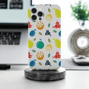 フルーツパターン,プラム,オレンジ,レモン,梨,リンゴ iPhone 15 PRO MAXケース