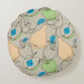 フルーツパターン ラウンドクッション (裏面)