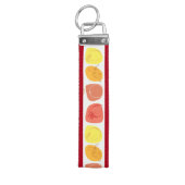 フルーツパターン リストバンドキーホルダー (鍵トップ)
