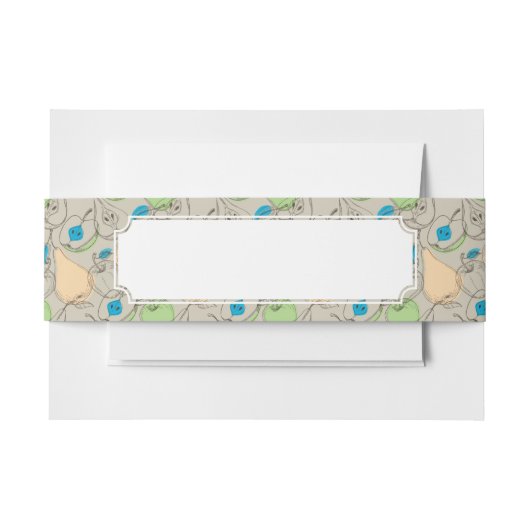 フルーツパターン 招待状ベリーバンド (正面例)