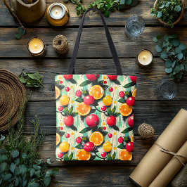 フルーツパター鮮やかントートバッグ – 自然と甘い トートバッグ