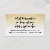 フルーツパティシシェフハットケータリング料理クラス 名刺 (裏面)