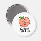 フルーツパンおもしろいの桃 マグネット (正面/裏面)