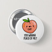 フルーツパンおもしろいの桃 缶バッジ (正面&裏面)