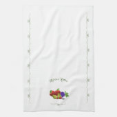 フルーツパーソナライズされたカラフルをテーマにしたキッチンタオル キッチンタオル (縦)