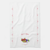 フルーツパーソナライズされたカラフルをテーマにしたキッチンタオル キッチンタオル (縦)