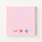 フルーツパーソナライズされたレシピ用キッチンノート ノートブック (裏面)