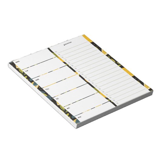 フルーツパーソナライズされた柄の食事プランナー ノートパッド (アングル)