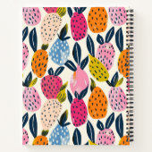 フルーツパーソナライズされた柄の食事プランナー ノートブック (裏面)