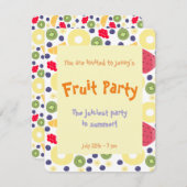 フルーツパーティー-招待状 (正面/裏面)