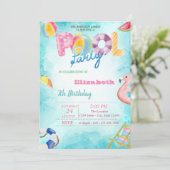 フルーツパームリーフプールサマーバースデーパーティー 招待状 (スタンド正面)