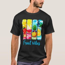フルーツビジュアル 夏 可愛い カートゥーン フルーツ Tシャツ