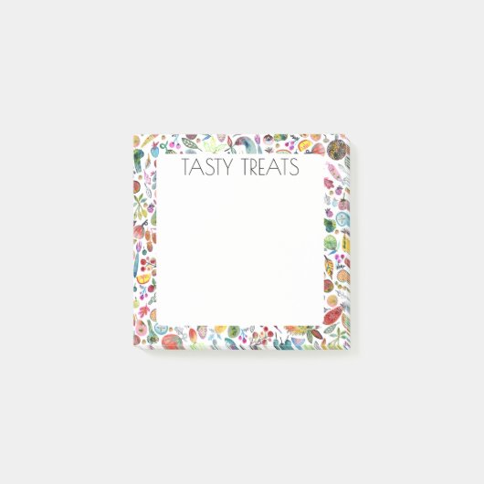 フルーツビーギズフードカスタムイラストレーションシェフ ポストイット (正面)