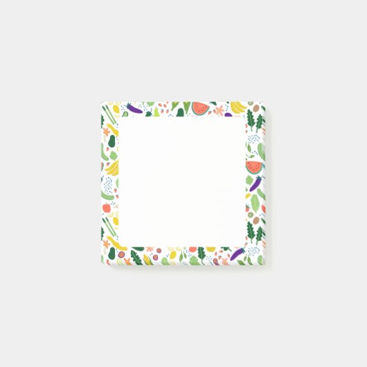 フルーツビーギズフードカスタムイラストレーションシェフ ポストイット (正面)