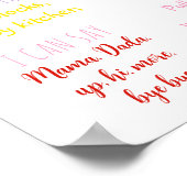 フルーツピンクガールサマーファースト誕生日マイルストーン ポスター (角)