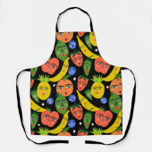 フルーツファンキーと野菜の健ユニーク康シェフ エプロン (正面)