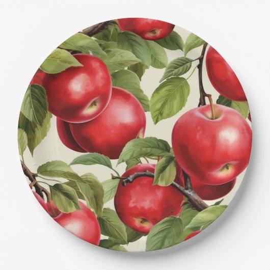 フルーツフィエスタカラフルフルーツテーマ ペーパープレート (正面)