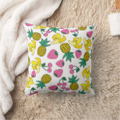 フルーツフェスタ：バナナ、パイナップル、イチゴ クッション (ブランケット)