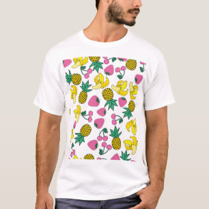 フルーツフェスタ:バナナ、パイナップル、イチゴ Tシャツ