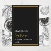 フルーツフエレガントィグきらめくワインラベル スパークリングワインラベル (シングルラベル)