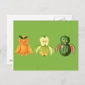 フルーツフクロウ ポストカード (正面/裏面)