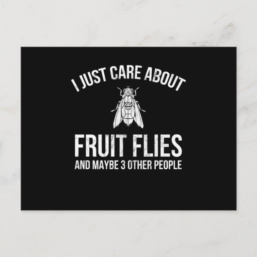 フルーツフライデザイン私はフルーツフライ気にについてのみ ポストカード (正面)