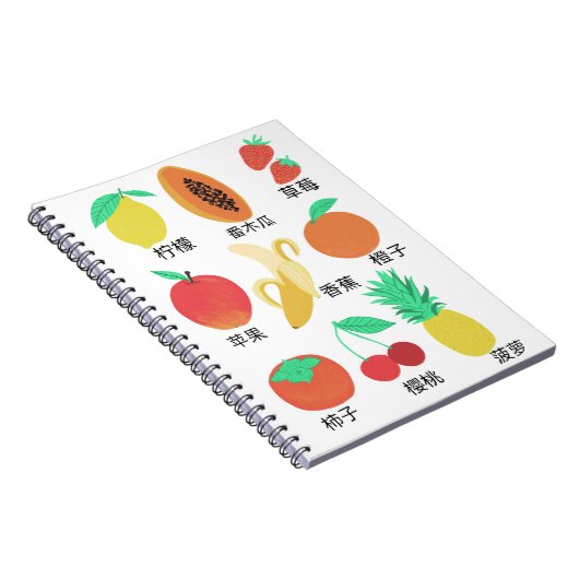 フルーツフラッシュカード中国のフルーティーおもしろいフードアート ノートブック (右側)