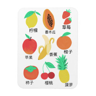 フルーツフラッシュカード中国のフルーティーおもしろいフードアート マグネット