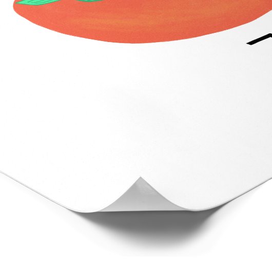 フルーツフラッシュカード韓国語フルーティおもしろい ポスター (角)