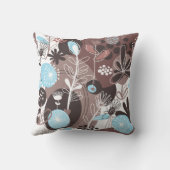 フルーツフラワークールキュートガーリーレトロフローラ クッション (裏面)