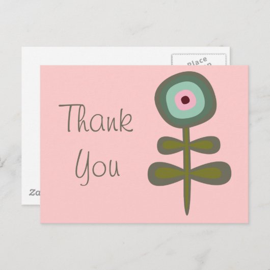 フルーツフラワークールキュートガーリーレトロフローラ ポストカード (正面/裏面)