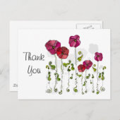 フルーツフラワークールキュートガーリーレトロフローラ ポストカード (正面/裏面)