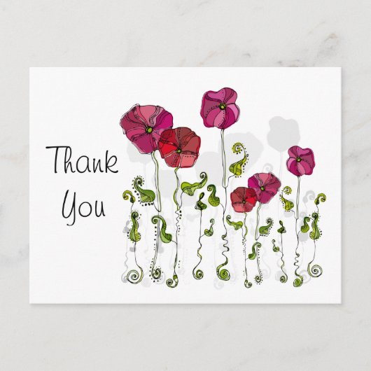 フルーツフラワークールキュートガーリーレトロフローラ ポストカード (正面)