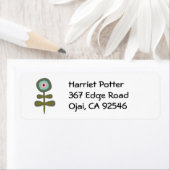 フルーツフラワークールキュートガーリーレトロフローラ ラベル (インサイチュ)